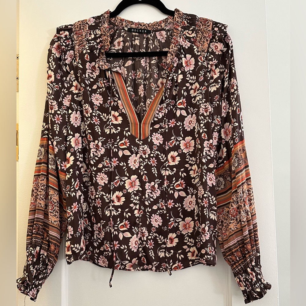 Brown floral Blouse